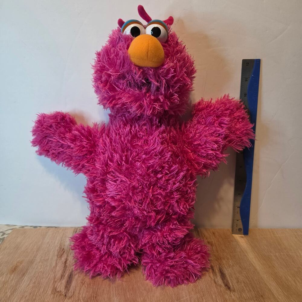 Hot Pink Telly Monster ush from Sesame Street Place 17" tall